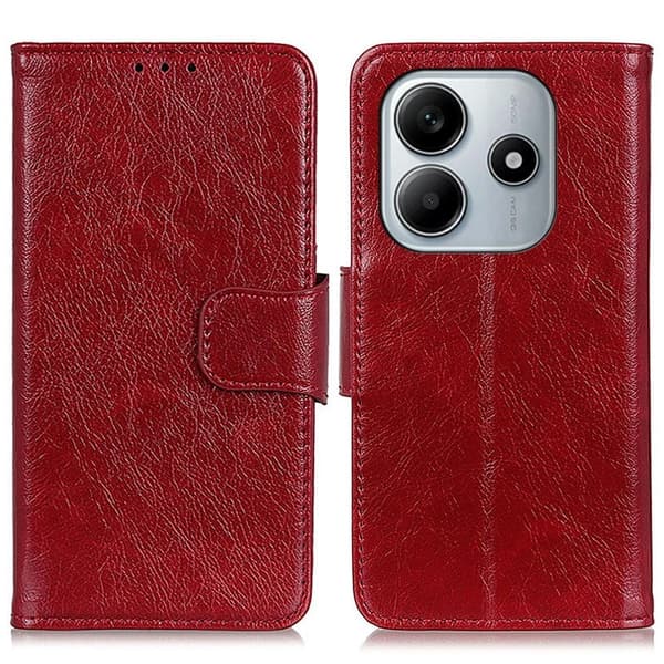 Neptune Læder Xiaomi Redmi Note 14 5G Flip etui - Rød Red