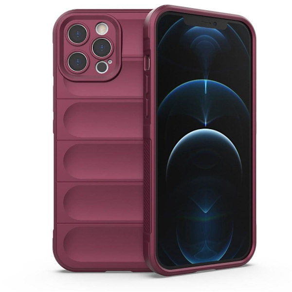 Pehmeä kahva muotoiltu kuori iPhone 12 Pro Max - Viininpunainen Red