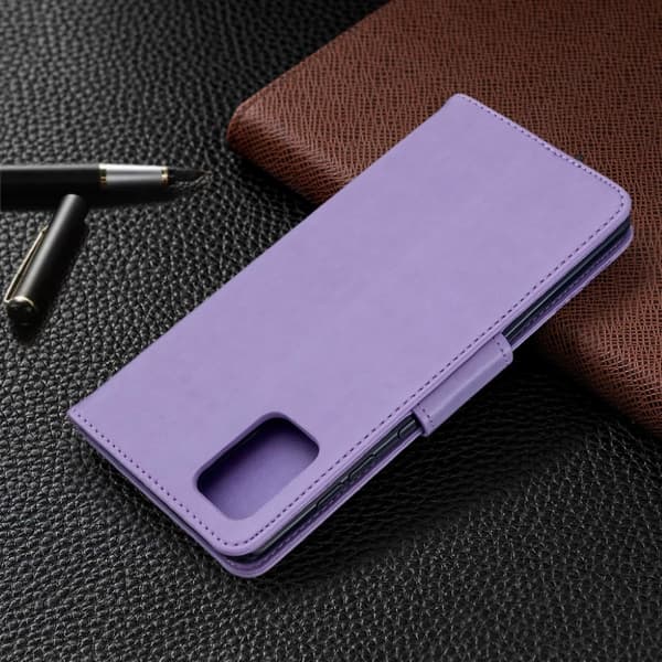 Butterfly Samsung Galaxy A71 etui – Lilla Purple