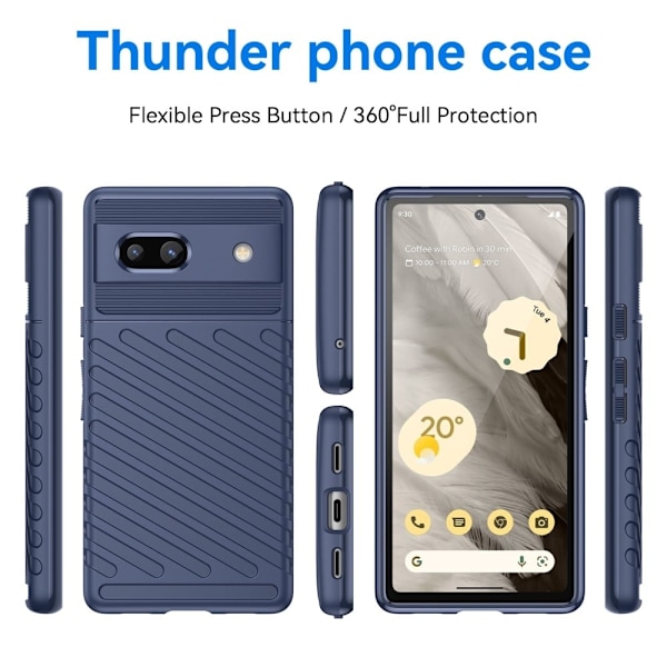 Thunder Google Pixel 7a Etui - Blå Blue
