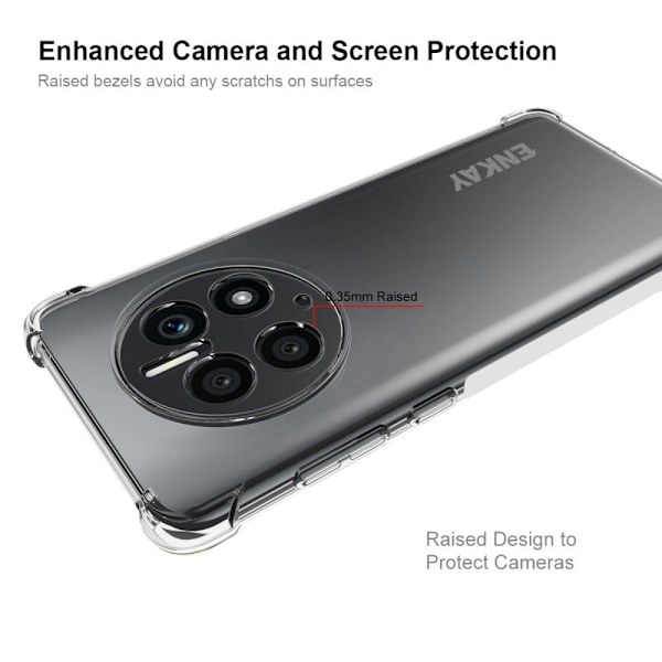 ENKAY klart faldsikkert etui til Huawei Mate 50 Pro Transparent