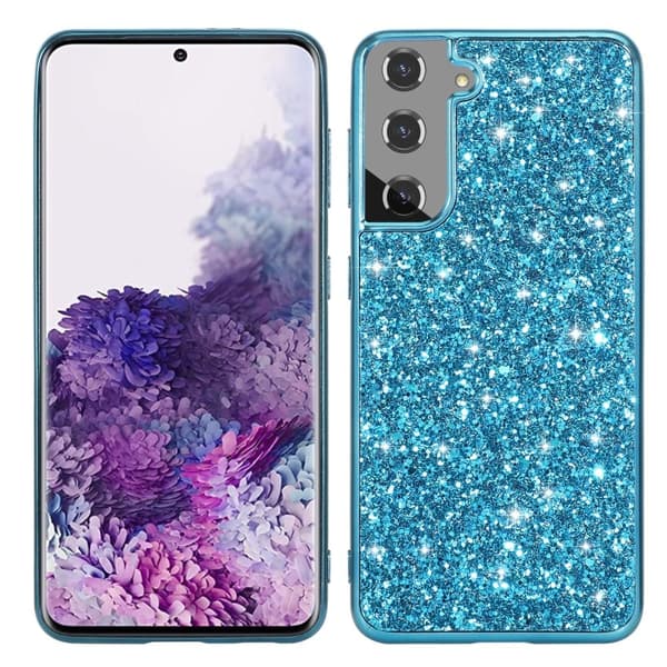 Glitter Samsung Galaxy S24 Plus skal - Blå Blå
