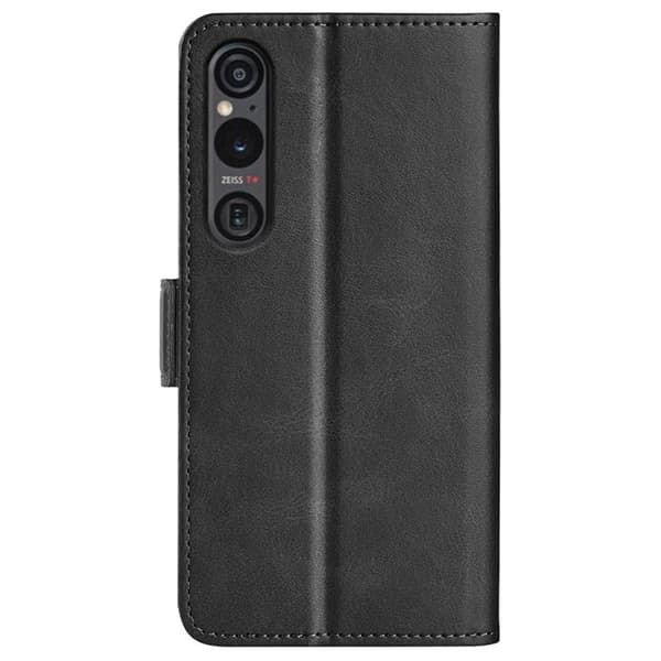 Sony Xperia 1 VI læderetui med pung - Sort Black