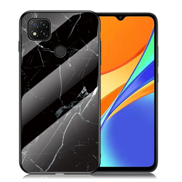 Fantasy Marble Xiaomi Redmi 9C Cover - Sort marmor Black