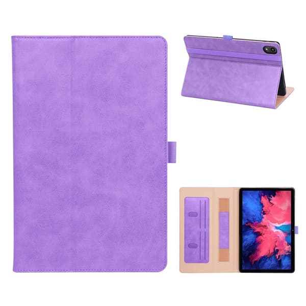 Lenovo Tab P11 Built i Hand-strap Lær Etui - Lilla Purple
