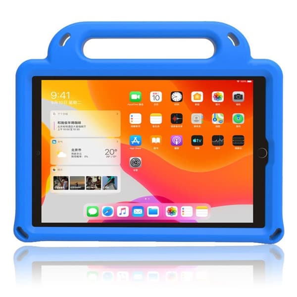 iPad Mini (2019) kolmiokuvioinen lapsiystävällinen kotelo - Sininen Blue
