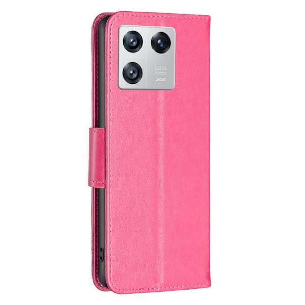 Butterfly läder Xiaomi 13 fodral - Rosa Rosa