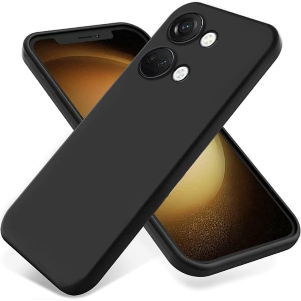 Matte Liquid silikone cover til OnePlus Ace 2V / OnePlus Nord 3 - Sort Black