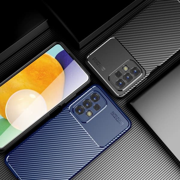 Carbon Shield Samsung Galaxy A23 deksel - Blå Blue