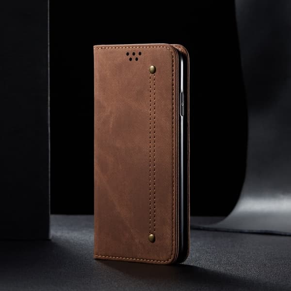 Jeans Motorola Edge (2021) fodral - Brun Brun
