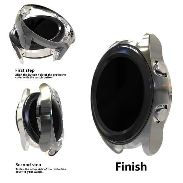 Samsung Galaxy Watch 3 (45mm) elektropläteringsram - Grå Silvergrå