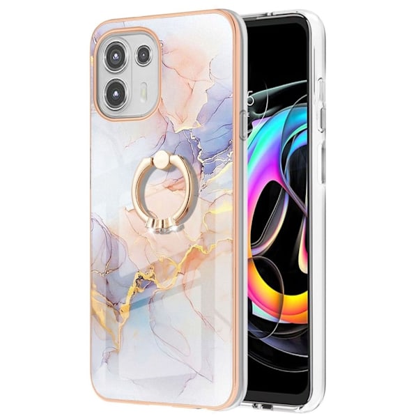 Marmormotiv Motorola Edge 20 Lite skal - Milky Way Marmor Vit Vit