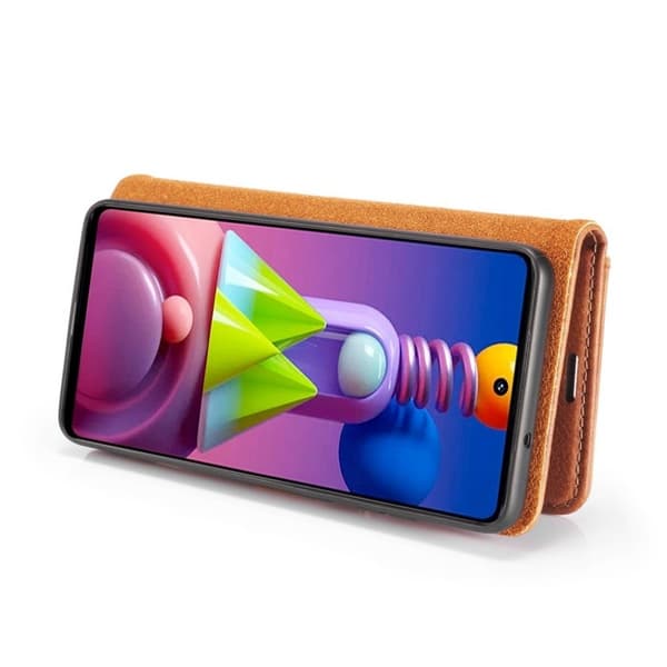 DG.MING Samsung Galaxy M51 2-in-1 pung etui - brun Brown