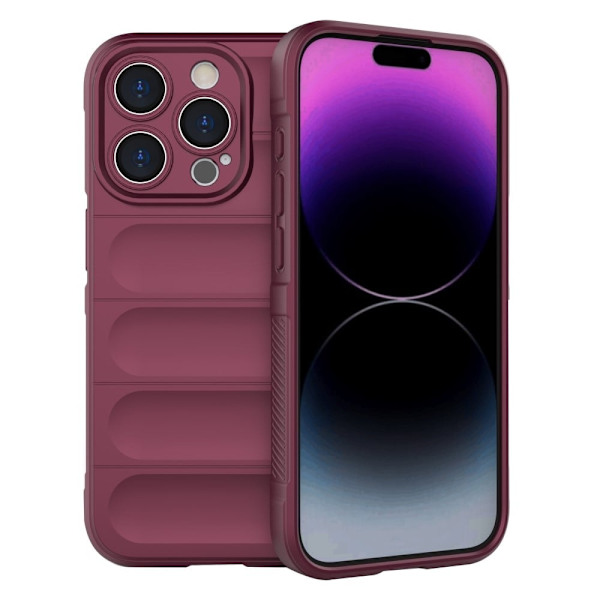 Blødt grebsformet cover til iPhone 15 Pro - Rød Red