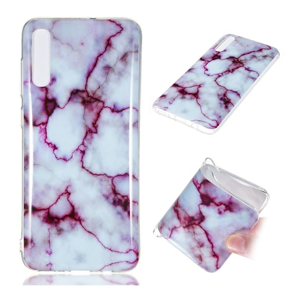 Marble design Samsung Galaxy A70 kotelot - Tyyli E Purple