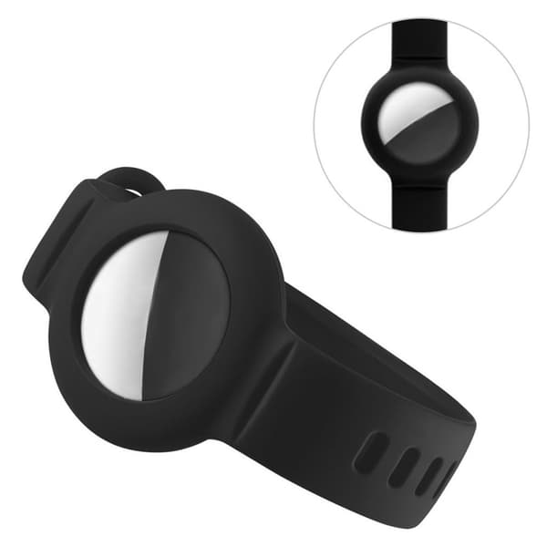 ENKAY AirTags silikoninen kellohihna - Musta Black