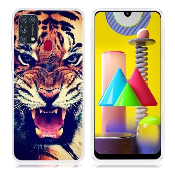 Deco Samsung Galaxy M31 kuoret - Tiikeri kasvot Multicolor