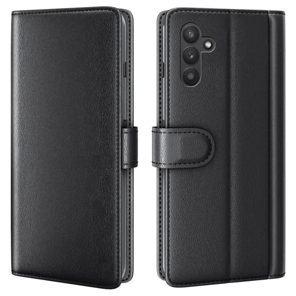 Aito nahkakotelo luottokorttipaikoilla Samsung Galaxy A13 5G - Musta Black