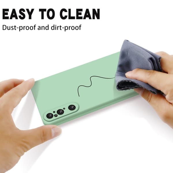 Matte Liquid silikone cover til Sony Xperia 1 V - Grøn Green