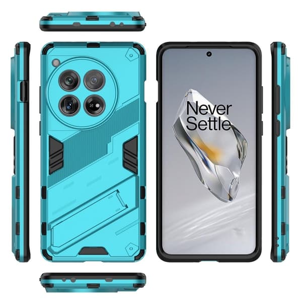 Støtsikkert hybriddeksel med et moderne preg for OnePlus 12 - Babyblå Blue