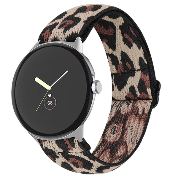Google Pixel Watch braided style watch strap - Leopard Brown