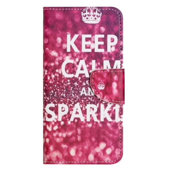 Wonderland Samsung Galaxy A04e Läppäkotelo - Keep Calm And Sparkle Pink