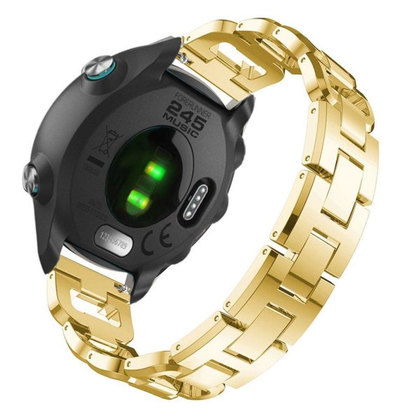 Garmin Forerunner 245 X-shape rhinestone watch band - Gold Guld