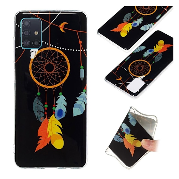 Deco Samsung Galaxy A51 skal - Drömfångare Med Fjäder Svart