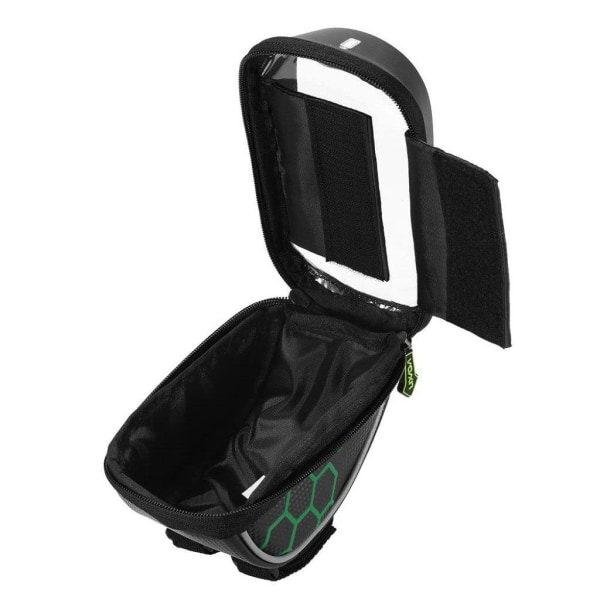 Lixada bicycle top tube touchscreen bag mount - Green Hexagon Pa Green