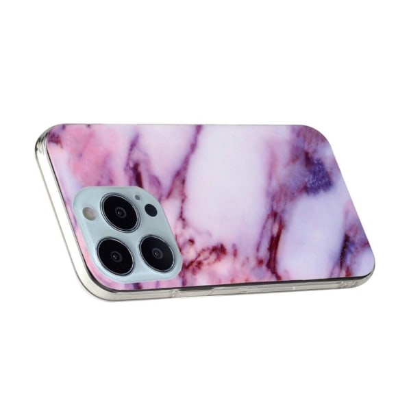 Marble design iPhone 14 Pro cover - Lilla Marmor Purple