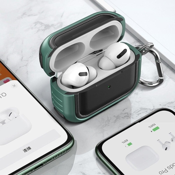 AirPods Pro laddningsfodral med spänne - Svart / Vit Svart