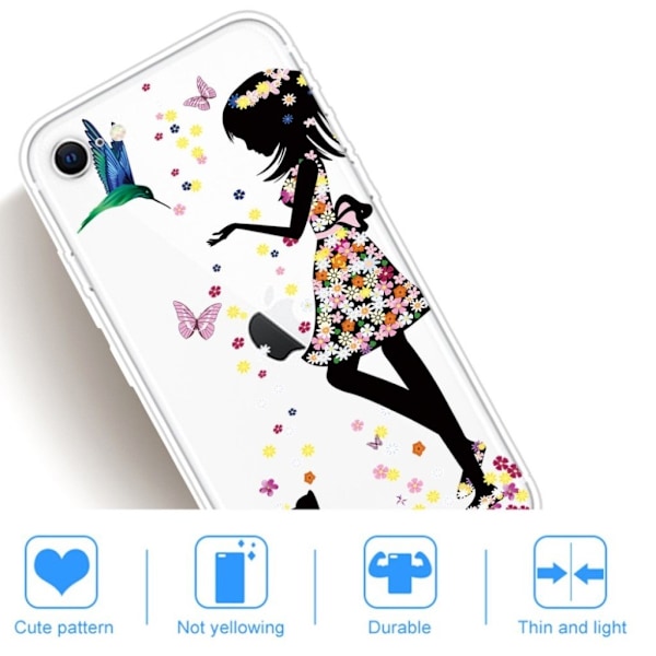 Deco iPhone SE 2020 skal - Vacker Flicka multifärg