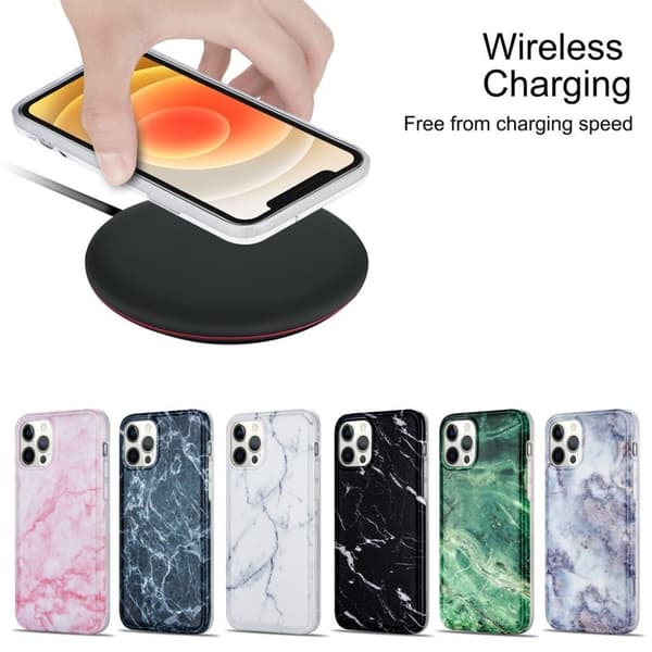 Marble iPhone 12 Pro Max Etui - Hvit White