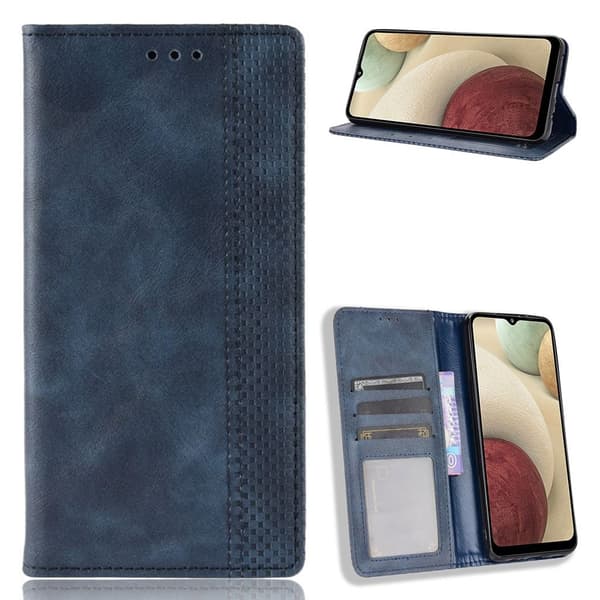 Bofink Vintage Samsung Galaxy M12 / A12 læder etui - blå Blue