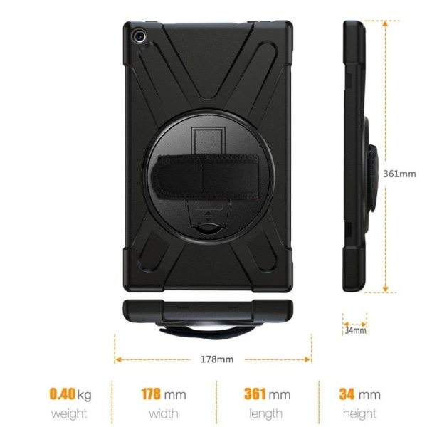 Amazon Fire HD 10 X-Shape combo case - Black Black