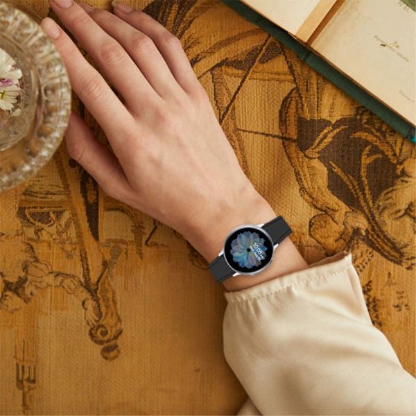 Oppo Watch (41mm) quick release cowhide ægte læder urrem - Sølv Silver grey