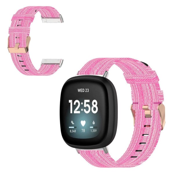 Fitbit Sense / Versa 3 rostfritt stål klockarmband - rosa Rosa