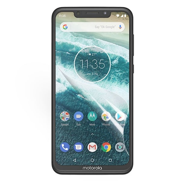 Motorola One ultra kirkas HD pehmeä silikooni suojaava näyttö kalvo - Transparentti Transparent
