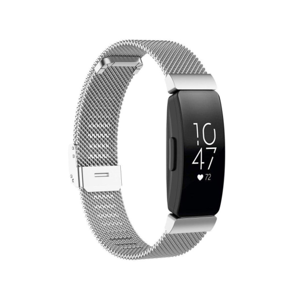 Fitbit Inspire / Inspire HR / Ace 2 rustfrit stål Urrem - Sølv / Small Silver grey