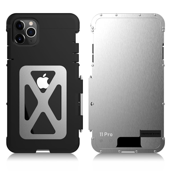 R-JUST Ironman Alu Card Case - iPhone 11 Pro - Sølv Silver grey