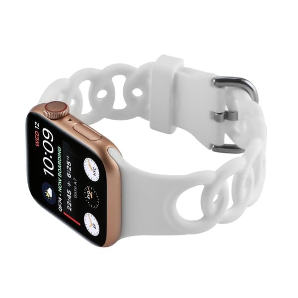 Apple Watch Series 8 (41mm) silikonerem i donut-hul stil - Hvid White