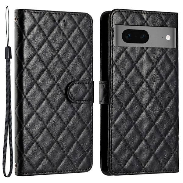 Toimiva rombinen lompakkokotelo Google Pixel 8 - Musta Black