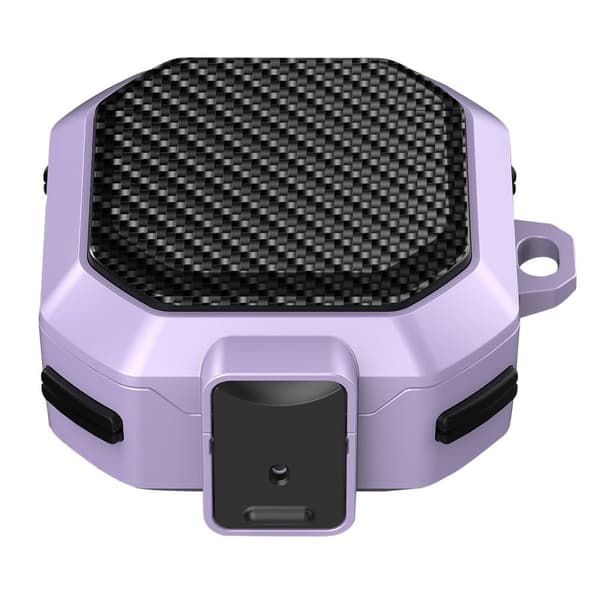 Samsung Galaxy Buds2 / Buds Pro / Live etui i kulfiber - Sort Lilla Purple