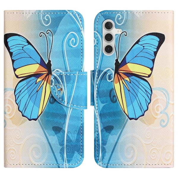 Wonderland Samsung Galaxy A54 Läppäkotelo - Perhonen Blue