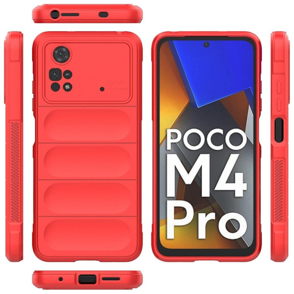 Blødt grebsformet cover til Xiaomi Poco M4 Pro - Rød Red