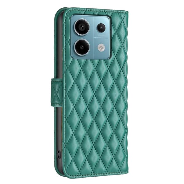 Matt Xiaomi Redmi Note 13 Pro 4G fodral med rombmönster - Grön Grön