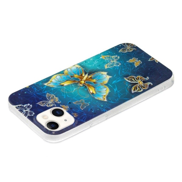 Marble design iPhone 13 Mini cover - Sommerfugl Multicolor