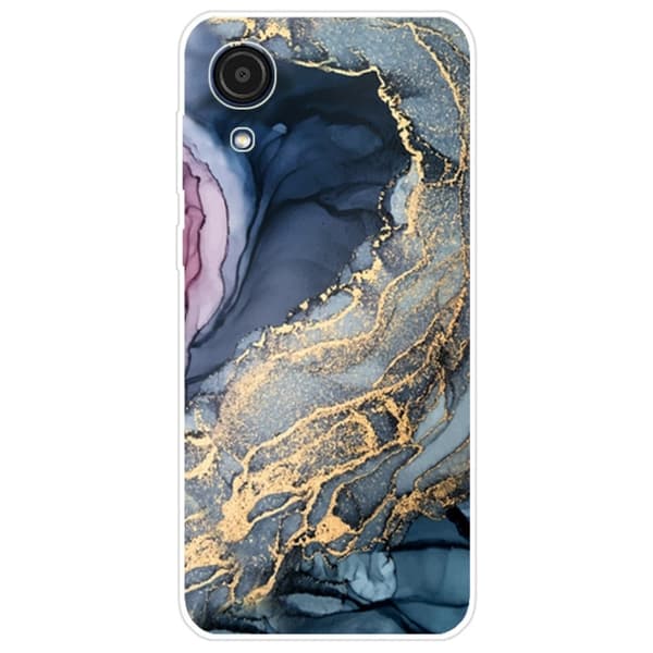 Marble Samsung Galaxy A03 Core Etui - Blue på Gylden Splash Klinkekule Multicolor