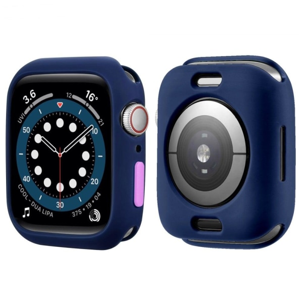 Apple Watch (41mm) candy color button TPU cover - Midnatsblå / Lilla Blue