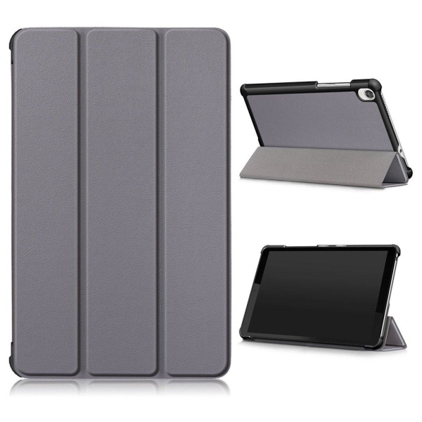 Lenovo Tab M8 tri-fold leather flip case - Grey Silvergrå